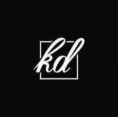 Fototapeta na wymiar Initial based modern and minimal Logo. KD DK letter trendy fonts monogram icon symbol. Universal professional elegant luxury alphabet vector design