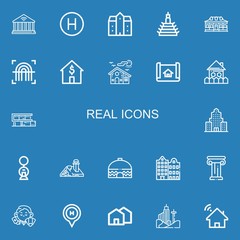 Editable 22 real icons for web and mobile