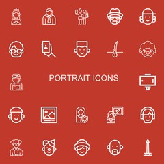 Editable 22 portrait icons for web and mobile