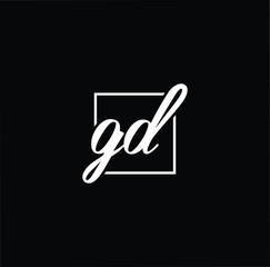 Fototapeta na wymiar Initial based modern and minimal Logo. GD DG letter trendy fonts monogram icon symbol. Universal professional elegant luxury alphabet vector design