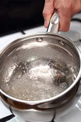 Fototapeta premium Boiling sugar mixture. Wet Caramelization.