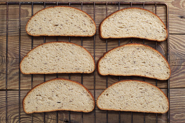 Slices of fresh bread