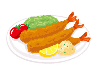 エビフライのイラスト