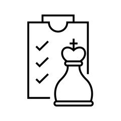 Play strategy line icon, concept sign, outline vector illustration, linear symbol.