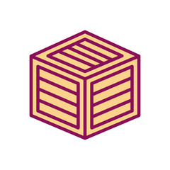 Isolated delivery box line and fill style icon vector design