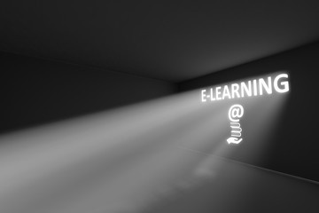 Obraz premium ELEARNING rays volume light concept 3d illustration