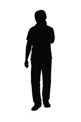 Silhouette of people vector