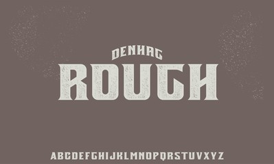denhag font vintage retro bold typeset rough version © ZeaLab