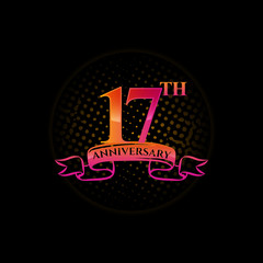 Logo 17th Anniversary Logo with a circle and number 17 in it and labeled commemorative year.