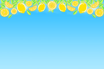手描きのレモンの背景