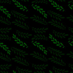 Fototapeta na wymiar seamless pattern with stylized leaves in green,, wallpaper ornament, wrapping paper, plants background