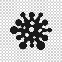 Disease bacteria icon in flat style. Allergy vector illustration on white isolated background. Microbe virus business concept.