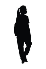 Silhouette of people vector