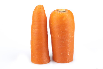 Carrots on a white background