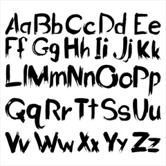 vector, modern font stains paint, spray and watercolor