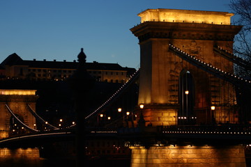 Naklejka premium Bridge over the Danube in Budapest