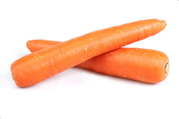 Carrots on a white background