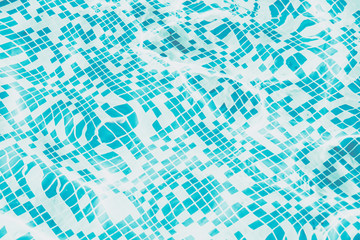 Ripple Water in swimming pool with sun reflection