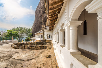 View at the building of Dambulla Cave Temple in Sri Lanka