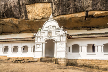 View at the building of Dambulla Cave Temple in Sri Lanka