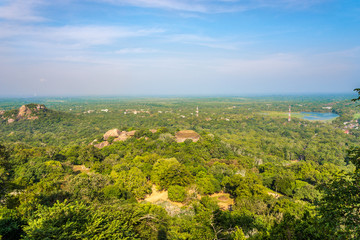 View from Mihinda Seya stupa in Mihintale at around nature - Sri Lanka