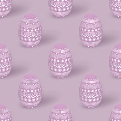 Easter light pink seamless pattern 3d Easter eggs, minimal design