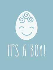 Baby shower invitation for a boy