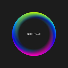 Neon vector circle
