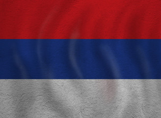 Serbia concept with Serbian flag background. Travel and learn Serbian language