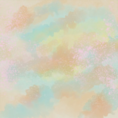 Digitally created abstract watercolour in pastel colours for use as background