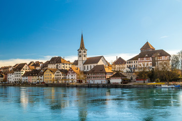 Fototapeta na wymiar Diessenhofen, a charming Swiss village in Frauenfeld District in the canton of Thurgau in Switzerland