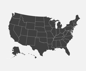United states of America country, vector USA map © corben_dallas