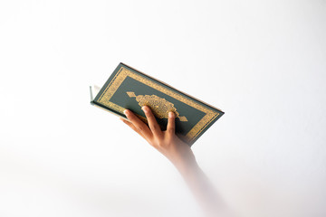 Quran - holy book of Muslims religion, Concept: open book holy prayers for god,  Friday In the...