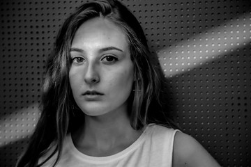 Street Style, a beautiful slim blonde with a beautiful look