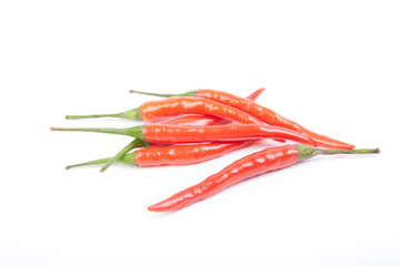 A pile of fresh red peppers