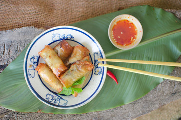 Fried spring rolls. This is one of the most popular dish in Asian.