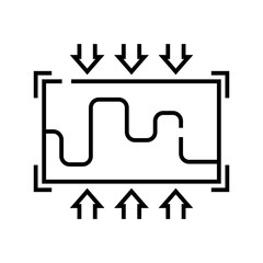 Resistance line icon, concept sign, outline vector illustration, linear symbol.