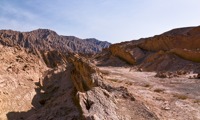 Gobi desert under blue sky