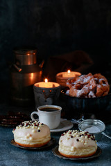 Fat Thursday celebration - traditional donuts filled with marmalade.