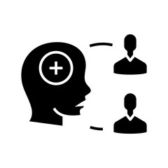 General consensus black icon, concept illustration, vector flat symbol, glyph sign.