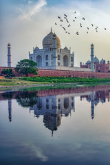 Fototapeta na wymiar Taj Mahal in the evening, Agra, India
