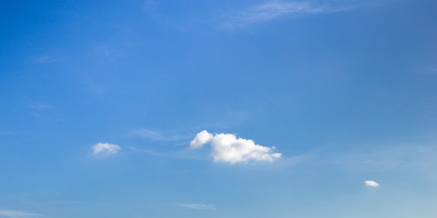 panorama blue sky background with clouds.