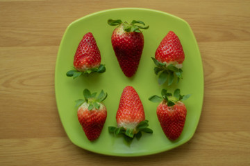 strawberries on a plate