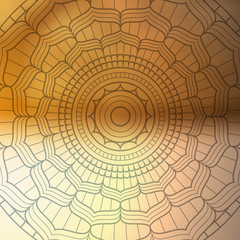 Colorful background with mandala element. Vintage decorative elements. Islam, Arabic, Indian, Ottoman motifs.