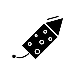 Cracker black icon, concept illustration, vector flat symbol, glyph sign.