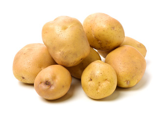 New potato isolated on white background