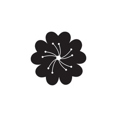 sakura flower icon logo vector