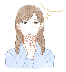 考える女性