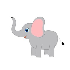 cute elephant illustration nursery decor poster