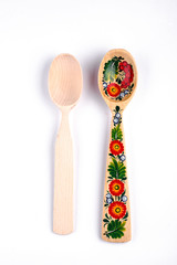 hand painted wooden spoon